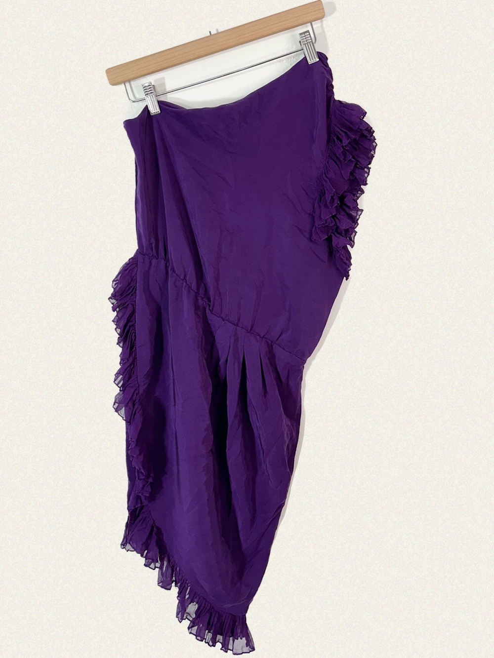 Amanda Uprichard One-Shoulder Silk Mini Dress - Picture 3 of 6